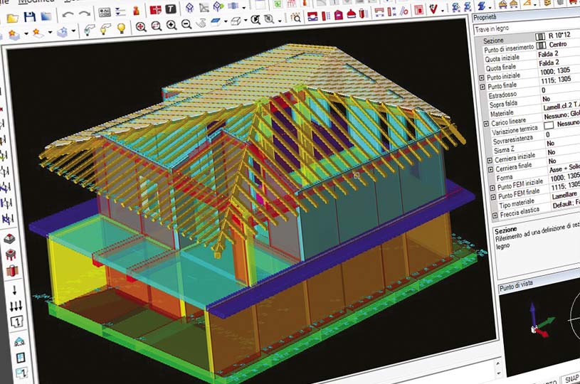 Calcolo strutturale di una costruzione in legno x-lam BBS